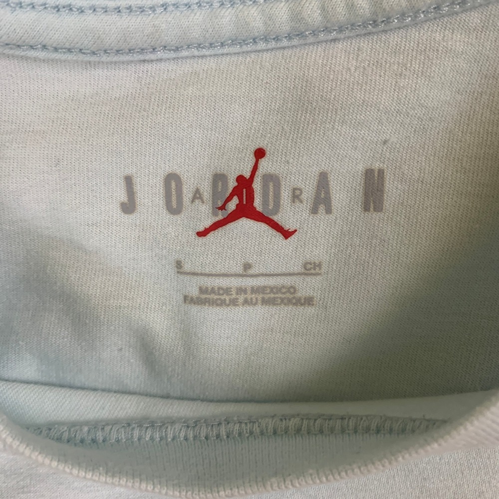 Jordan Flight Club Graphic T-Shirt Mens Small Blue Red Jumpman Logo Tee Cotton - Picture 3 of 5